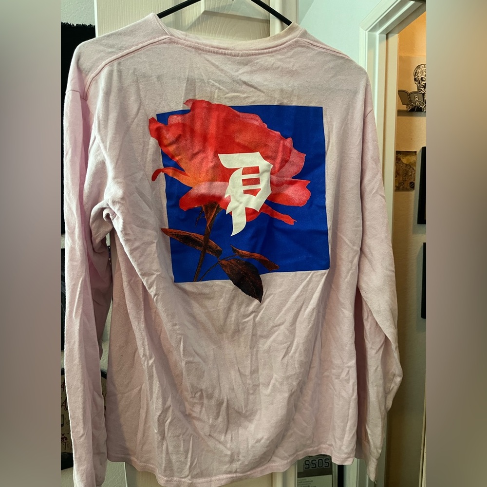 Baby pink primitive skateboarding long sleeve